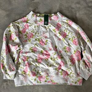 Target Pullover Sweatshirt - Wild Fable Gray Floral Large